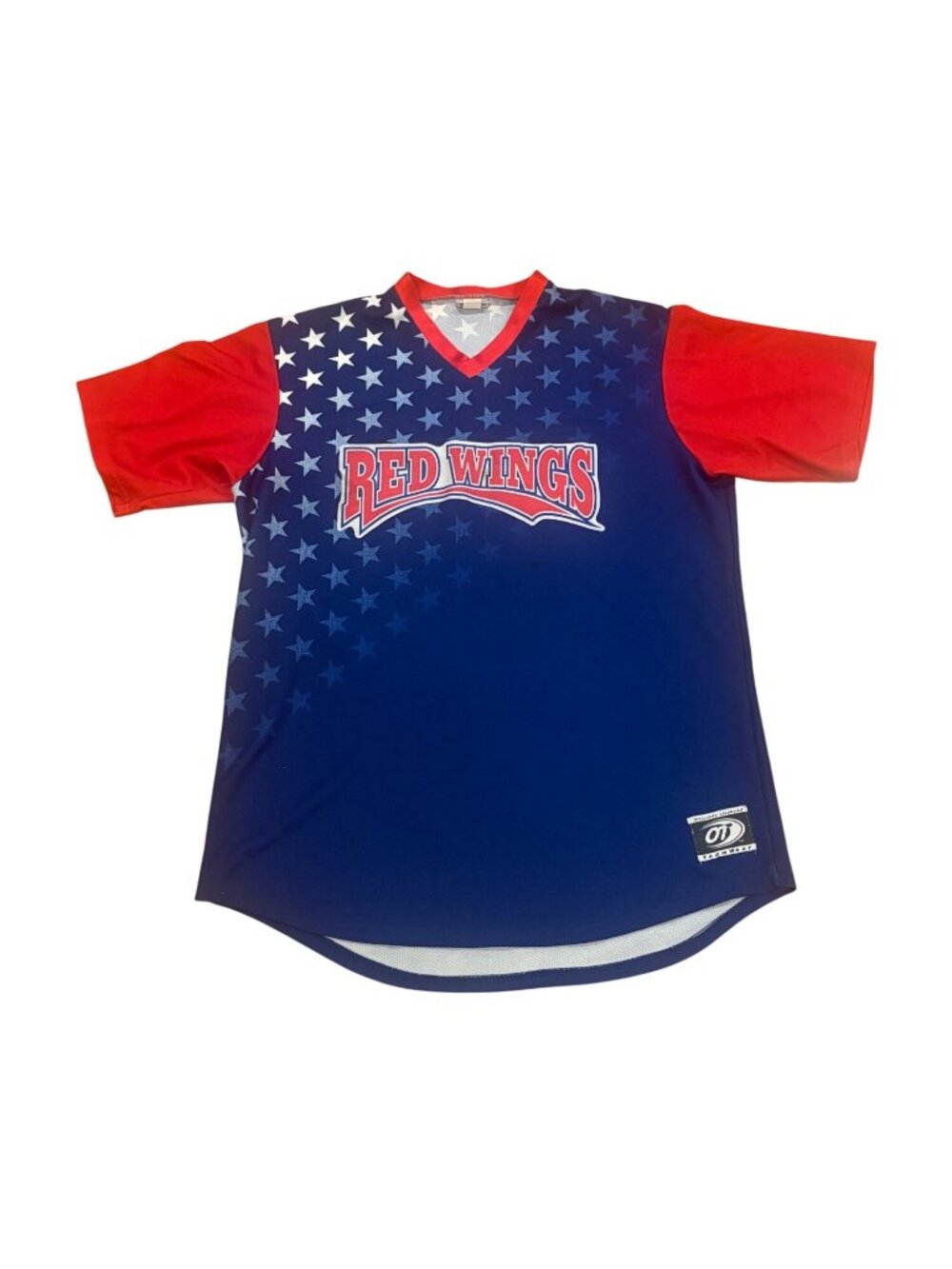 Rochester Red Wings Authentic 4th Of July Jersey #11 Game Issued OT Sports 3XL